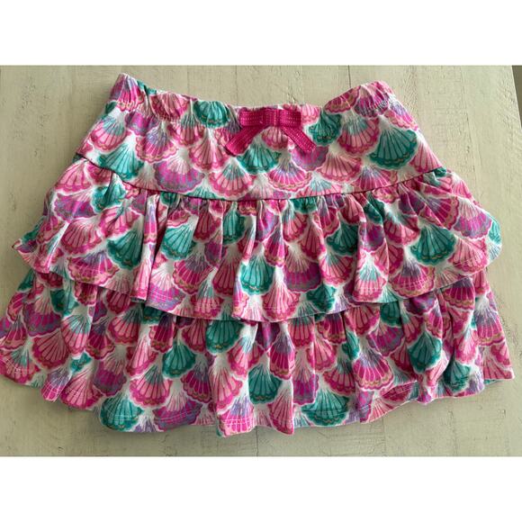 Tommy Bahama Skort Pink and Green Seashells Sparkly Size 10/12 EUC - Picture 1 of 3